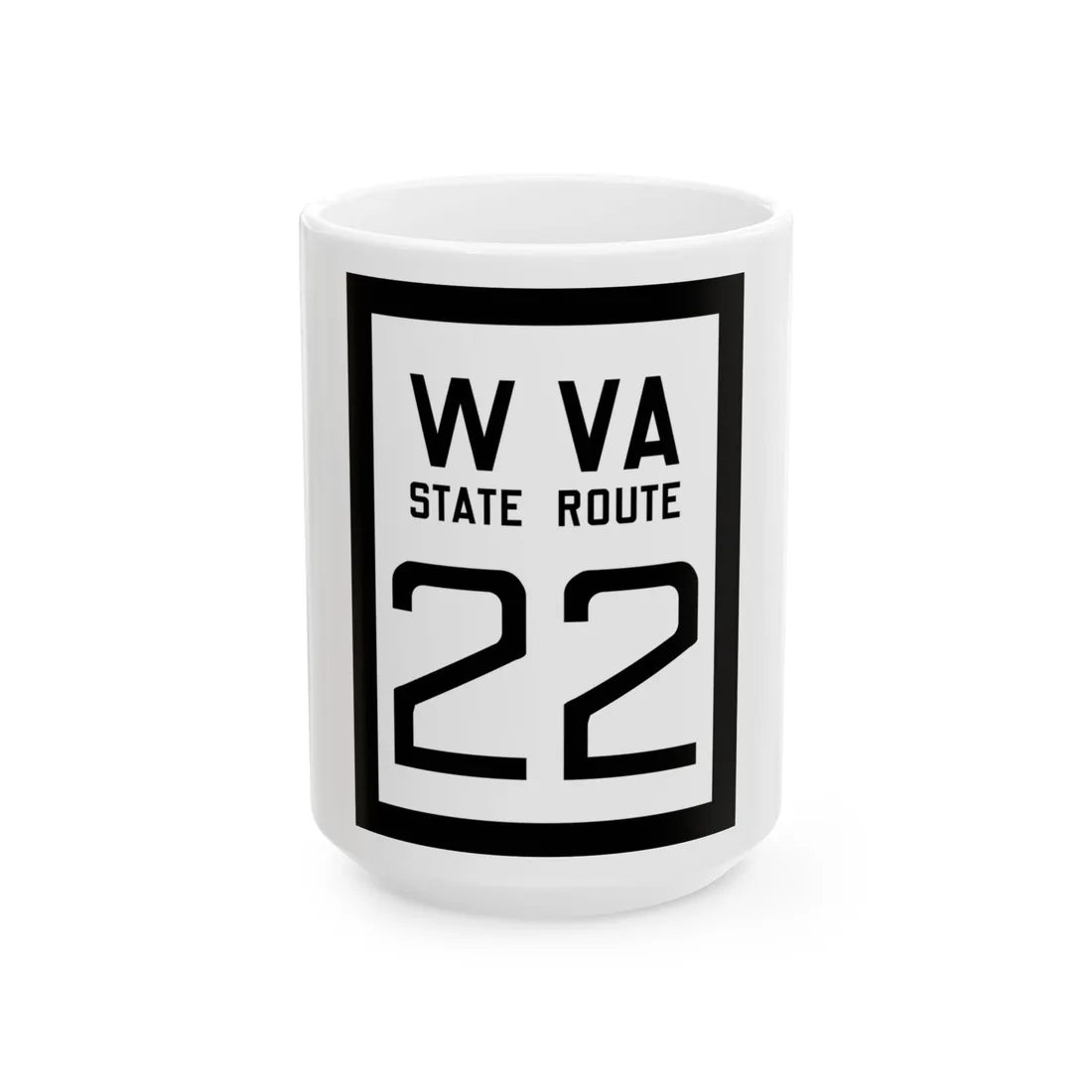 WV-22 1922 (Virginia) (Road Sign) White Coffee Mug 15oz - Go Mug Yourself
