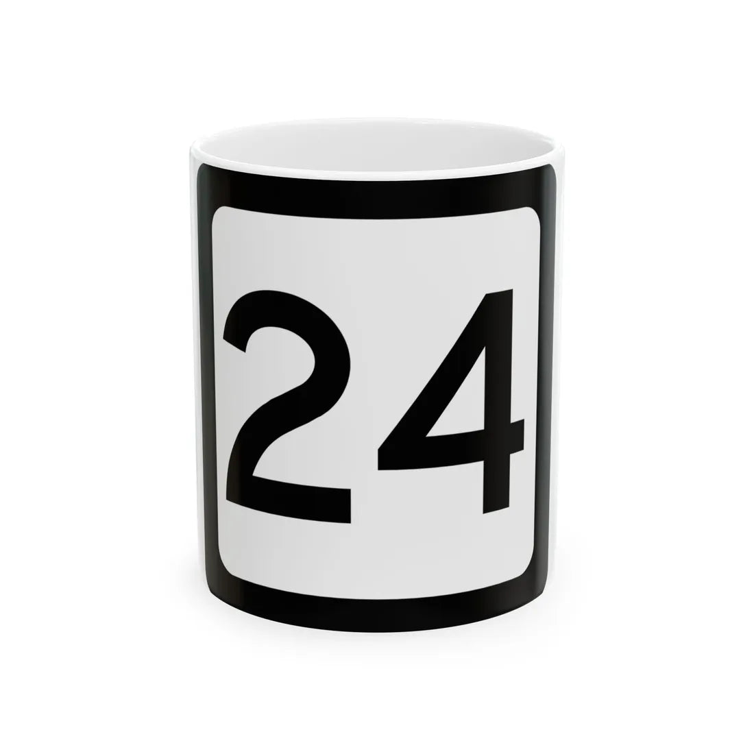 WV-24 (Virginia) (Road Sign) White Coffee Mug 11oz - Go Mug Yourself