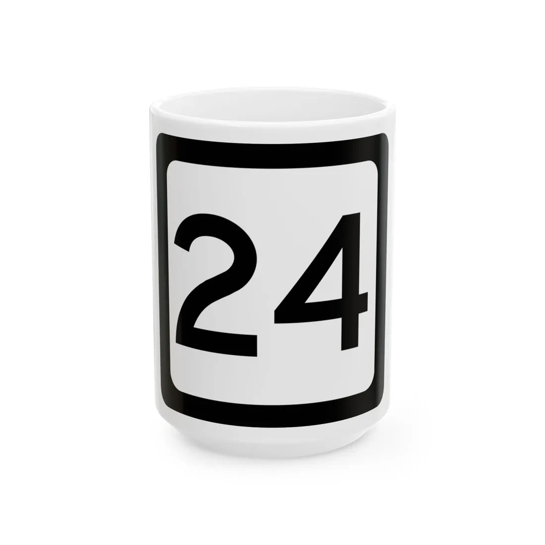 WV-24 (Virginia) (Road Sign) White Coffee Mug 15oz - Go Mug Yourself