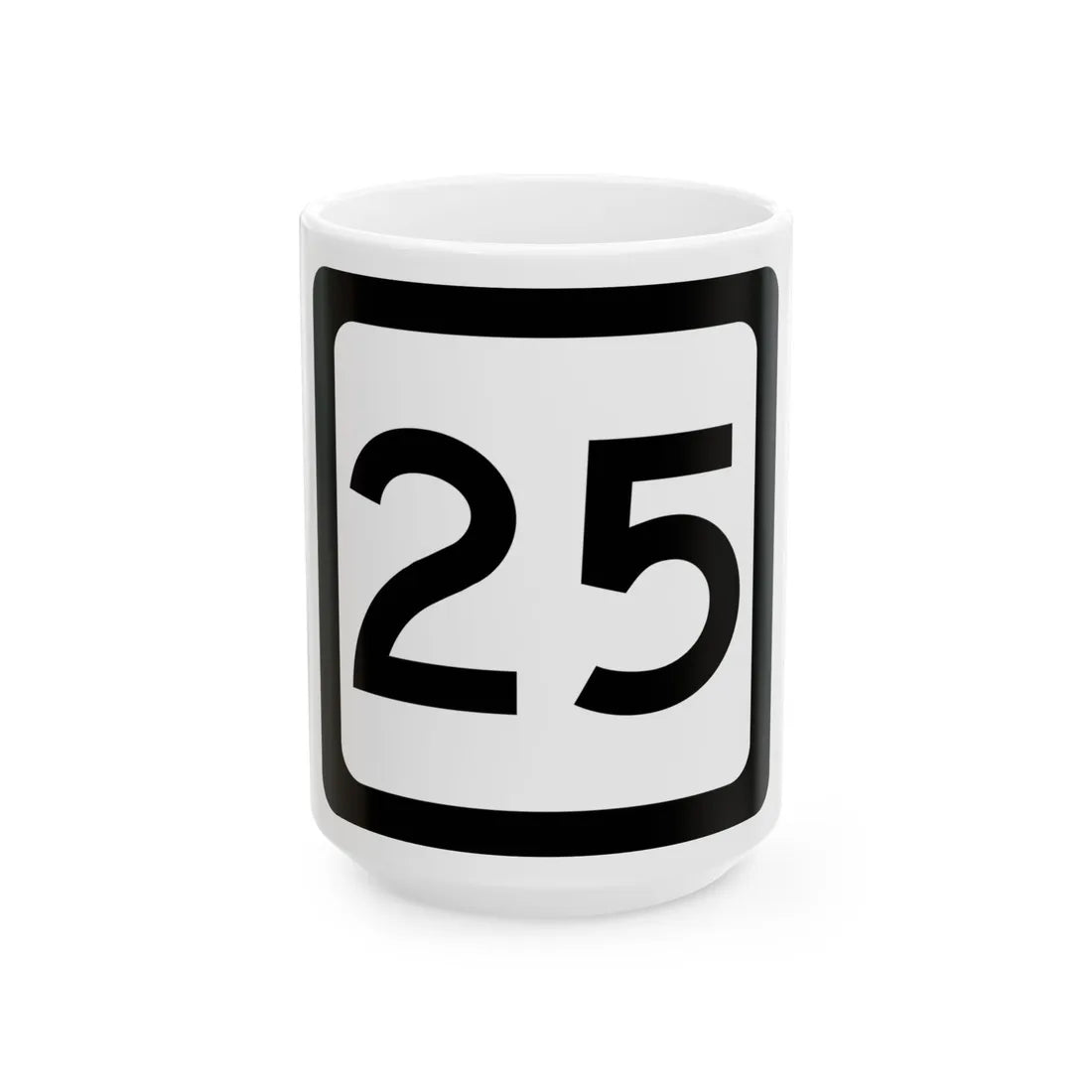 WV-25 (Virginia) (Road Sign) White Coffee Mug 15oz - Go Mug Yourself