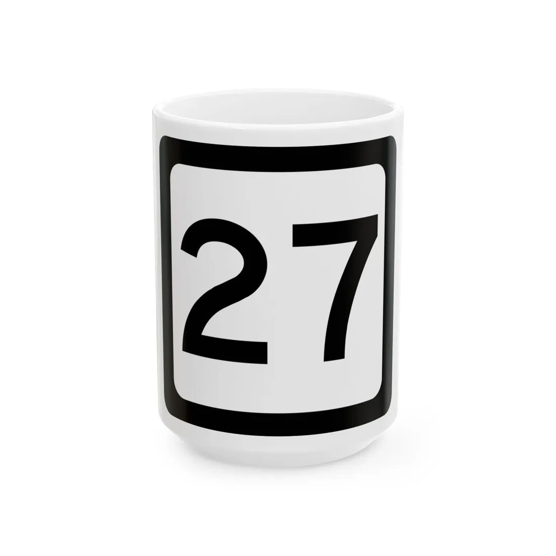 WV-27 (Virginia) (Road Sign) White Coffee Mug 15oz - Go Mug Yourself