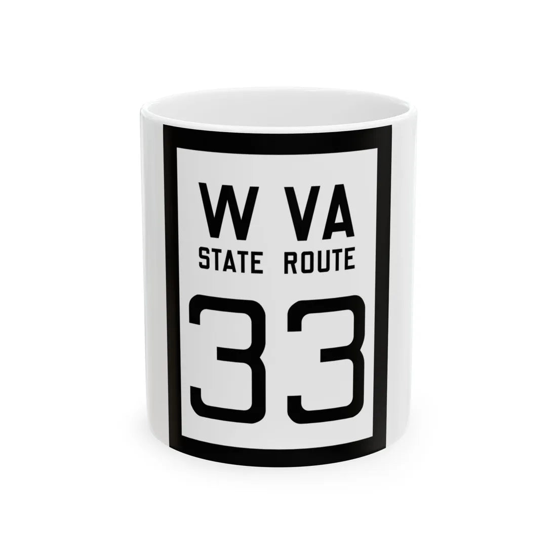 WV-33 1922 (Virginia) (Road Sign) White Coffee Mug 11oz - Go Mug Yourself
