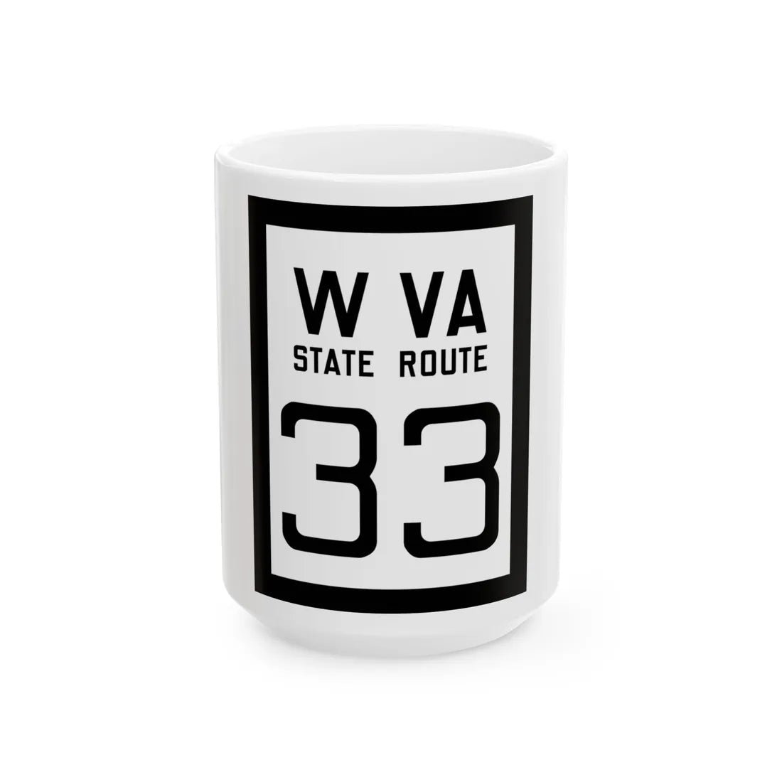 WV-33 1922 (Virginia) (Road Sign) White Coffee Mug 15oz - Go Mug Yourself