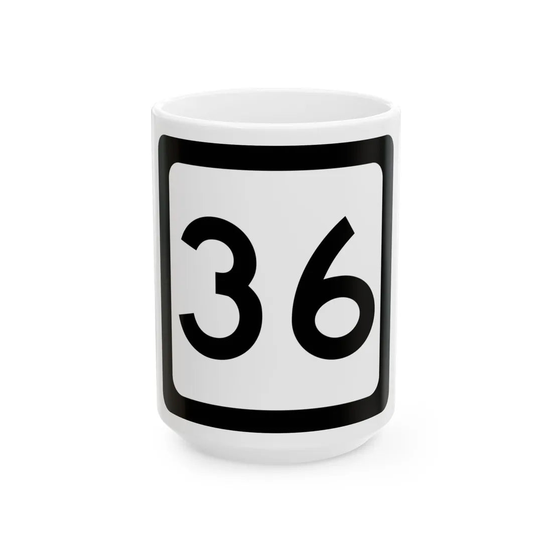 WV-36 (Virginia) (Road Sign) White Coffee Mug 15oz - Go Mug Yourself