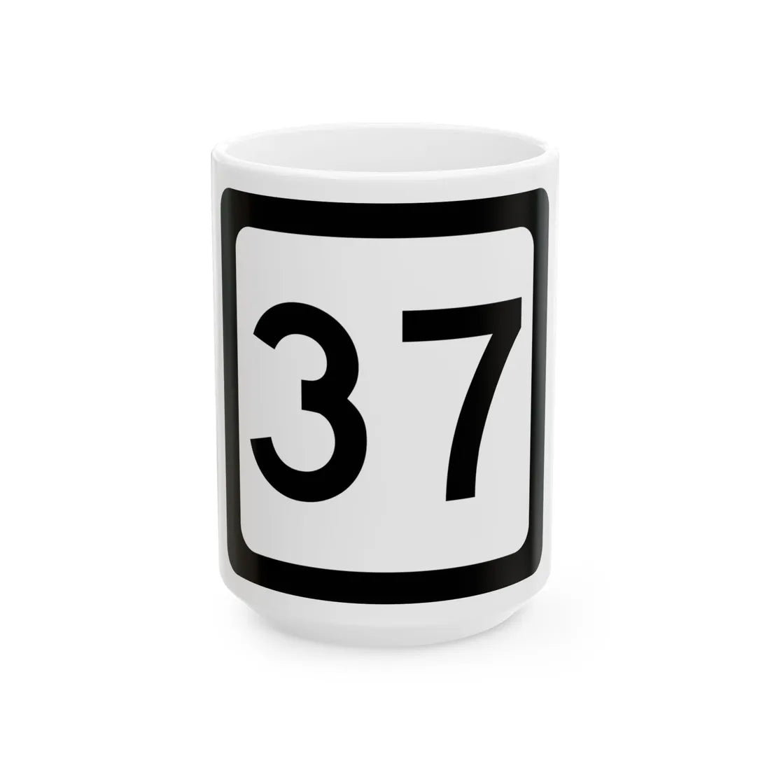 WV-37 (Virginia) (Road Sign) White Coffee Mug 15oz - Go Mug Yourself
