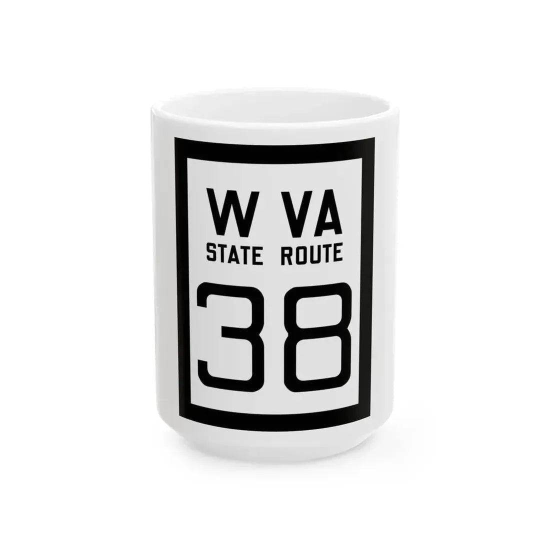 WV-38 1922 (Virginia) (Road Sign) White Coffee Mug 15oz - Go Mug Yourself