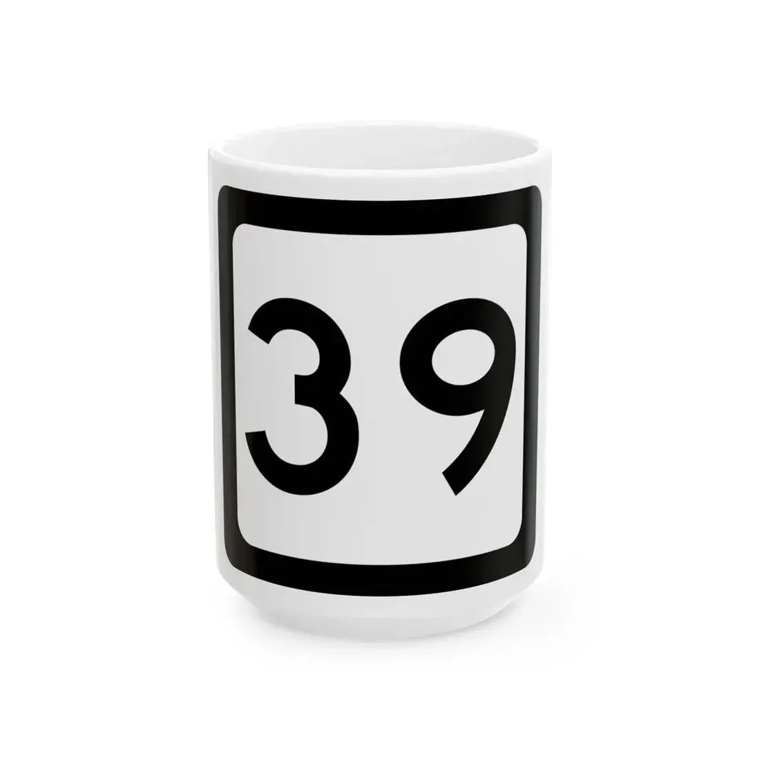 WV-39 (Virginia) (Road Sign) White Coffee Mug 15oz - Go Mug Yourself