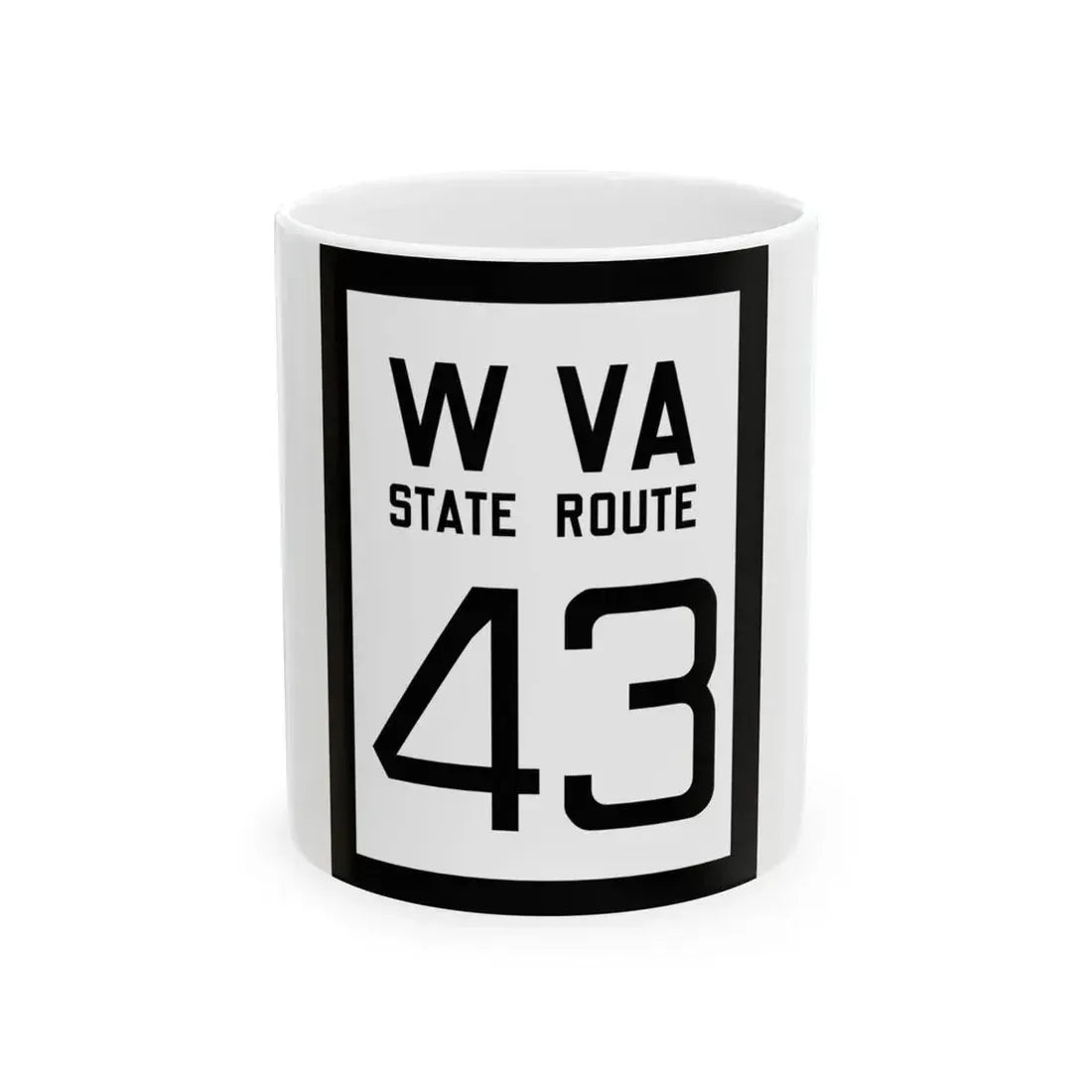 WV-43 1922 (Virginia) (Road Sign) White Coffee Mug 11oz - Go Mug Yourself