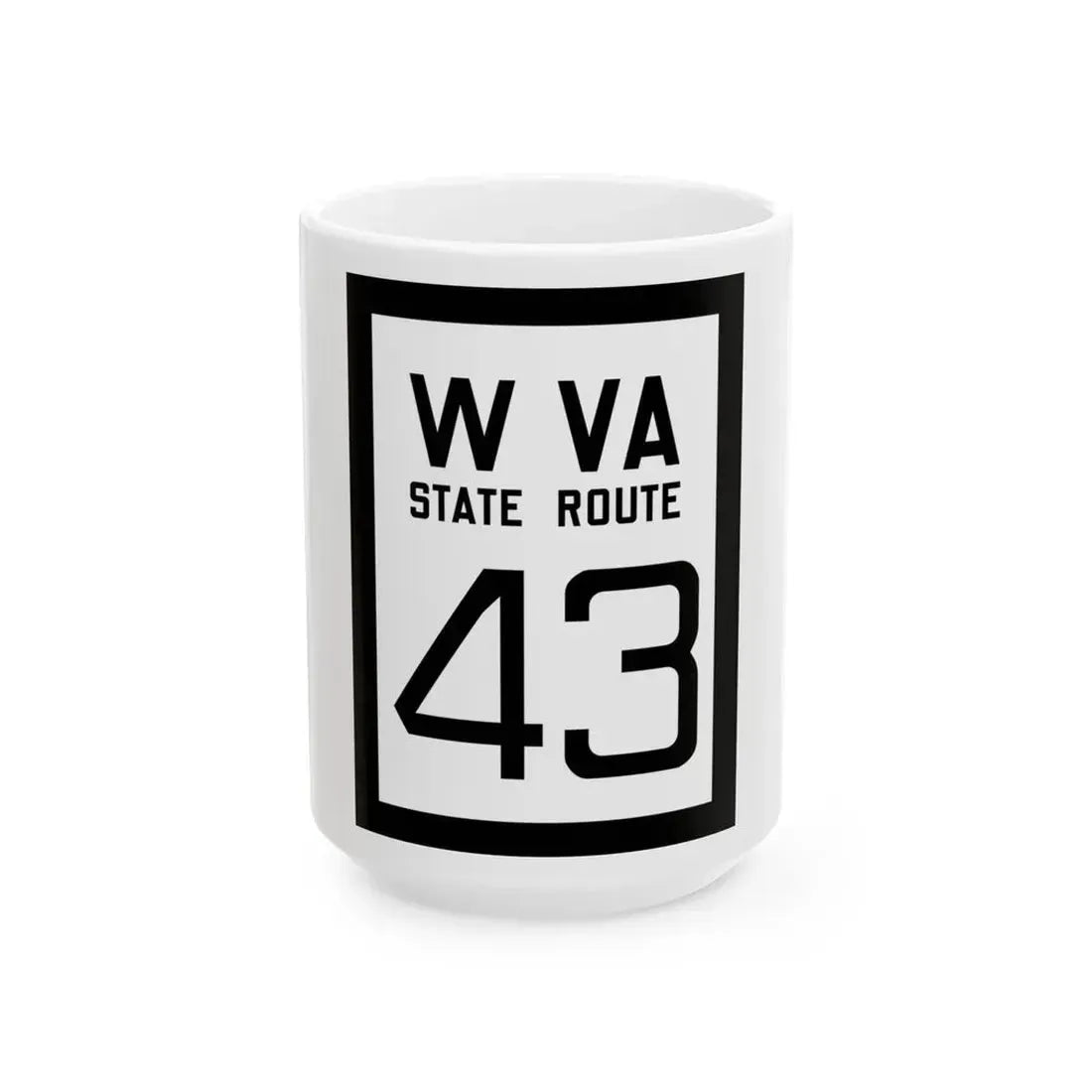 WV-43 1922 (Virginia) (Road Sign) White Coffee Mug 15oz - Go Mug Yourself