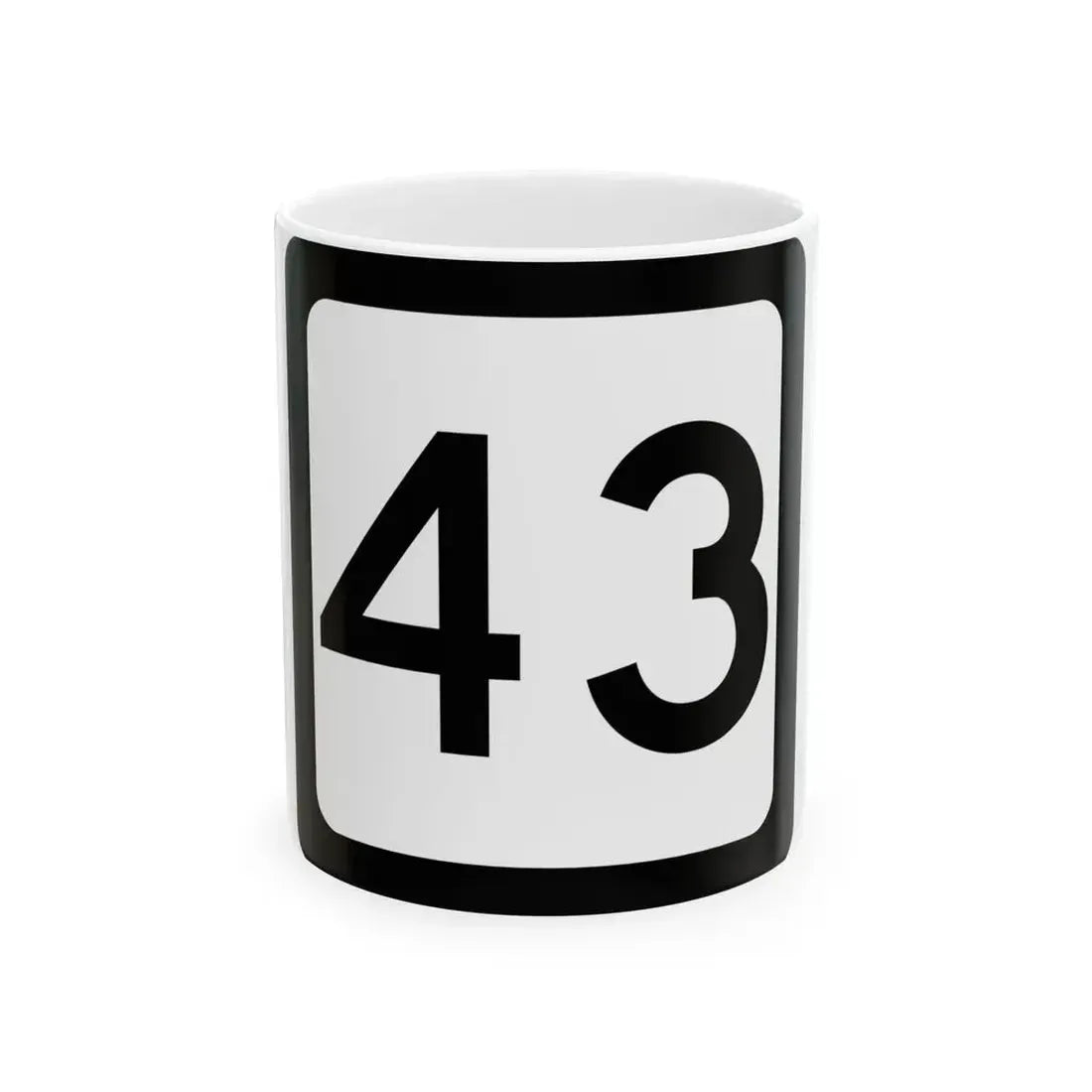 WV-43 (Virginia) (Road Sign) White Coffee Mug 11oz - Go Mug Yourself