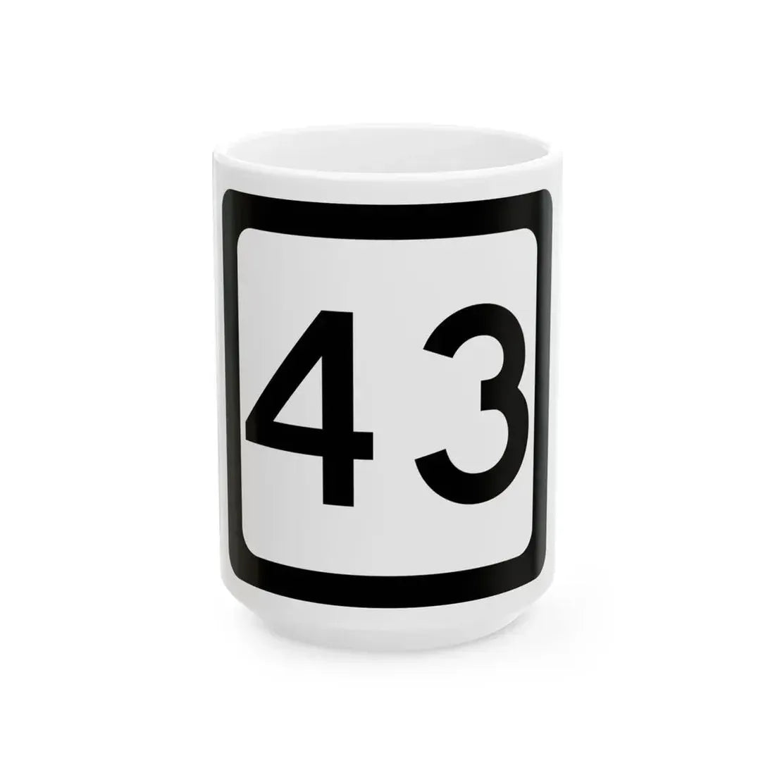 WV-43 (Virginia) (Road Sign) White Coffee Mug 15oz - Go Mug Yourself
