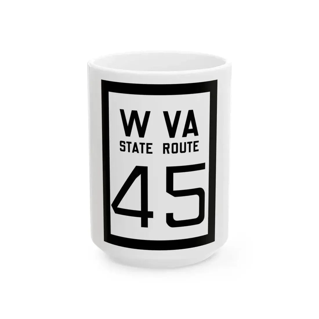 WV-45 1922 (Virginia) (Road Sign) White Coffee Mug 15oz - Go Mug Yourself