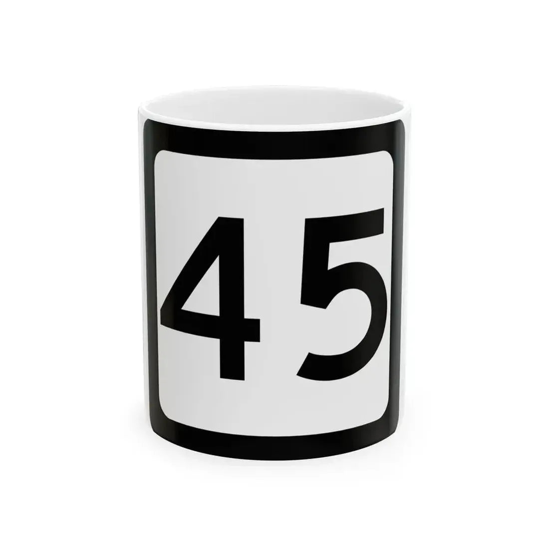 WV-45 (Virginia) (Road Sign) White Coffee Mug 11oz - Go Mug Yourself