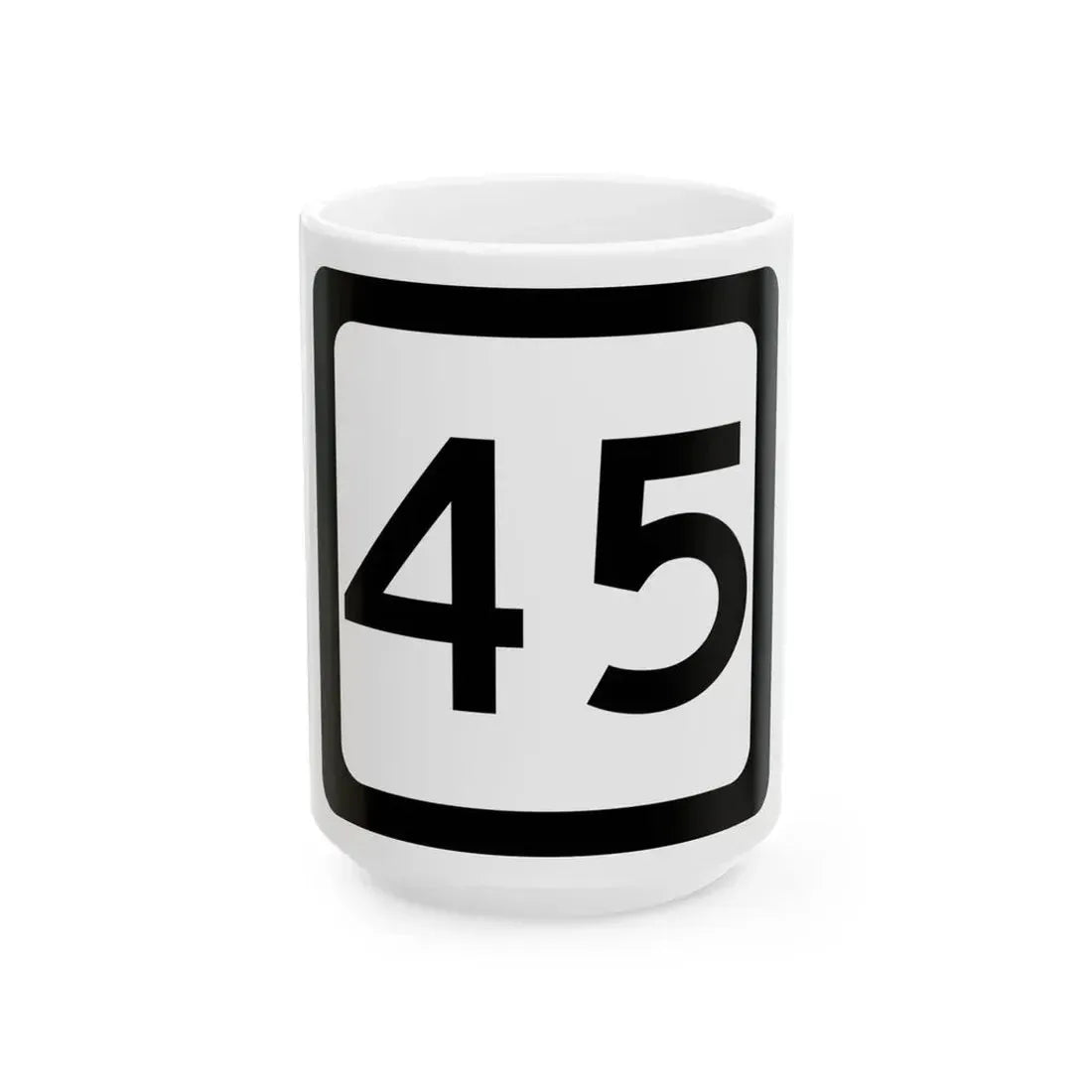 WV-45 (Virginia) (Road Sign) White Coffee Mug 15oz - Go Mug Yourself