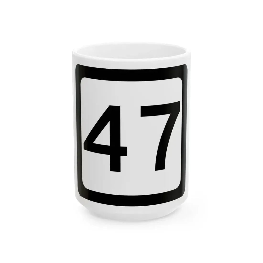 WV-47 (Virginia) (Road Sign) White Coffee Mug 15oz - Go Mug Yourself