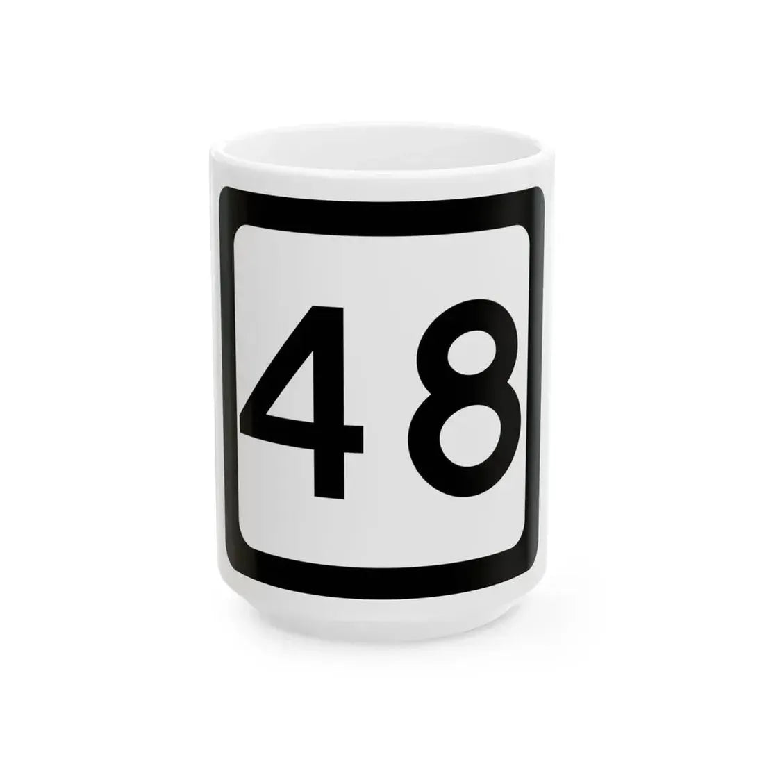 WV-48 (Virginia) (Road Sign) White Coffee Mug 15oz - Go Mug Yourself