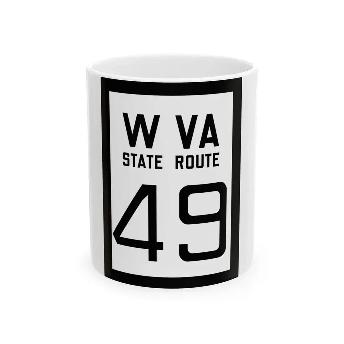 WV-49 1922 (Virginia) (Road Sign) White Coffee Mug 11oz - Go Mug Yourself