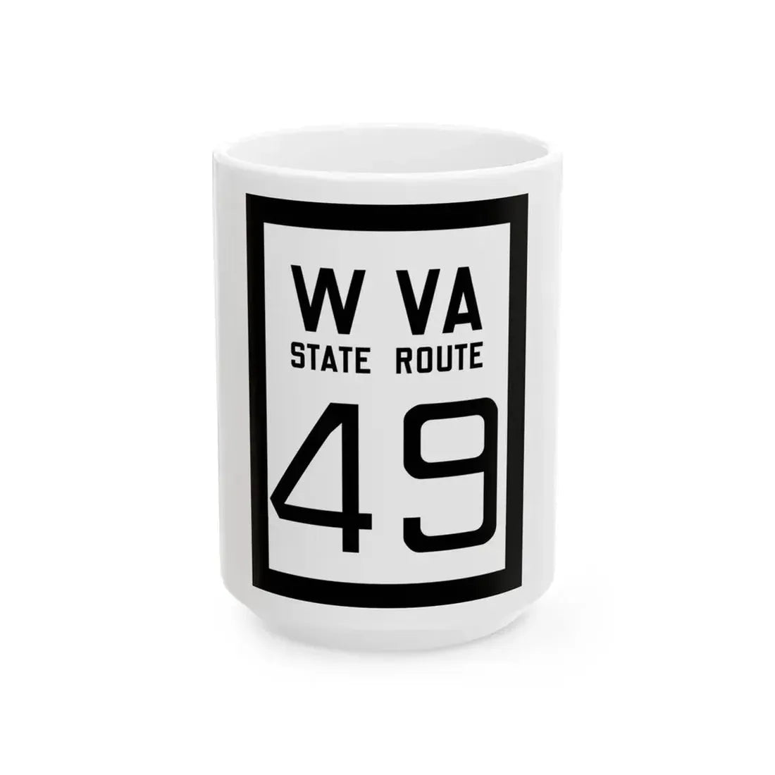 WV-49 1922 (Virginia) (Road Sign) White Coffee Mug 15oz - Go Mug Yourself