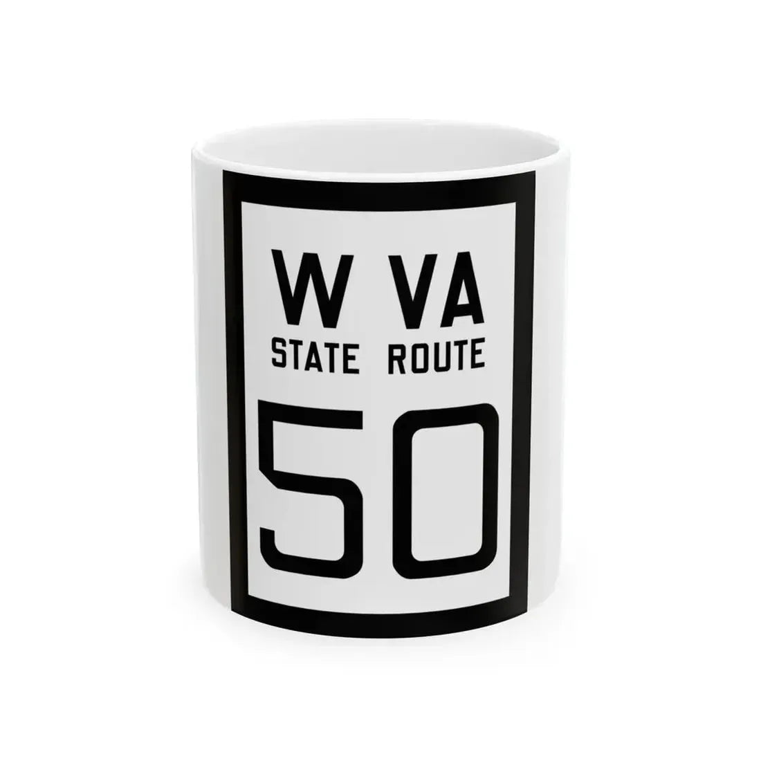 WV-50 1922 (Virginia) (Road Sign) White Coffee Mug 11oz - Go Mug Yourself