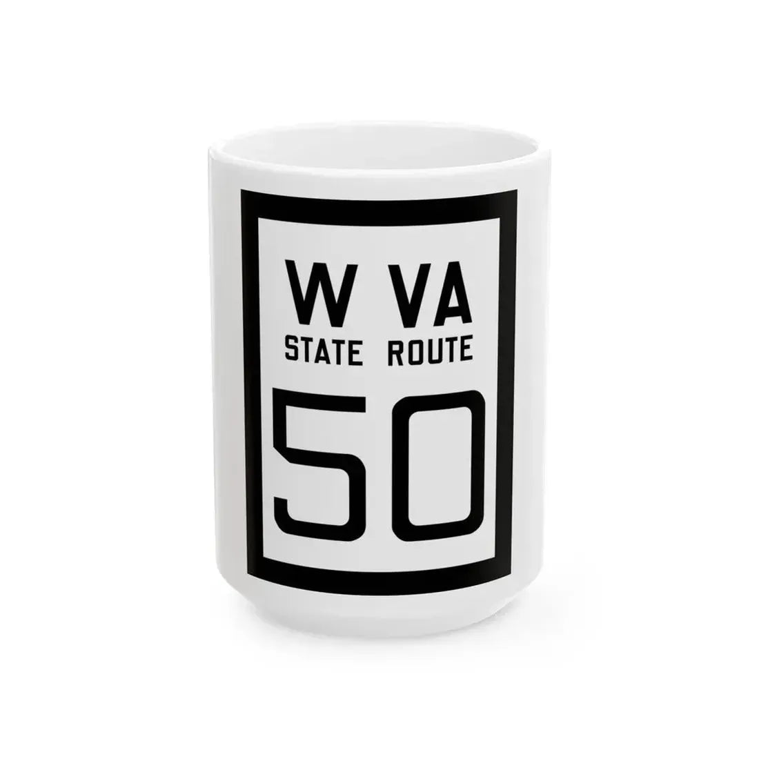 WV-50 1922 (Virginia) (Road Sign) White Coffee Mug 15oz - Go Mug Yourself
