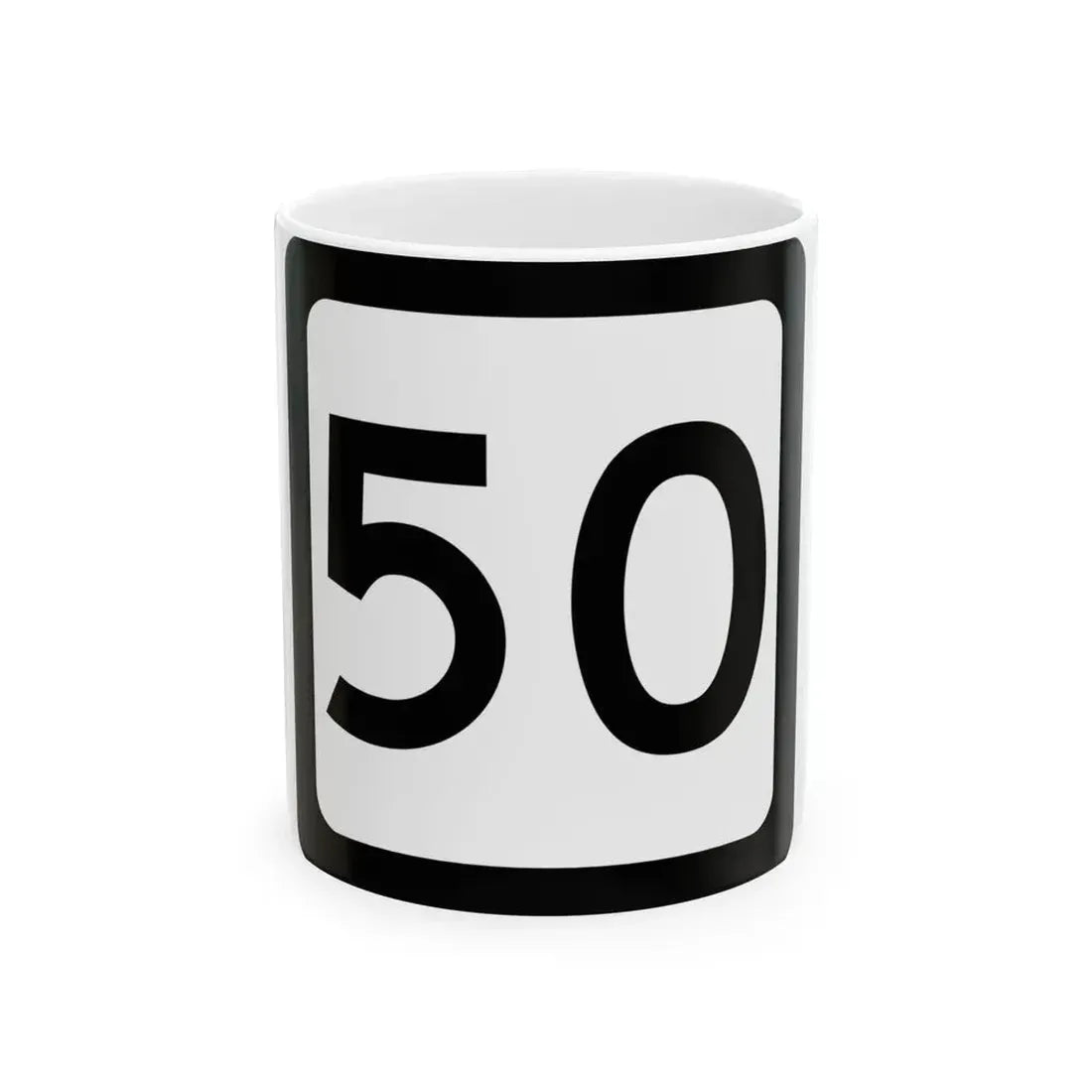 WV-50 (Virginia) (Road Sign) White Coffee Mug 11oz - Go Mug Yourself