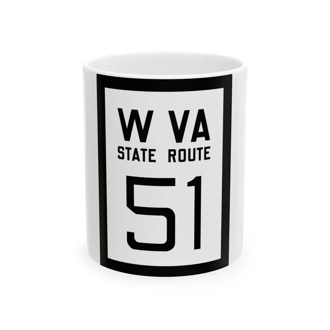 WV-51 1922 (Virginia) (Road Sign) White Coffee Mug 11oz - Go Mug Yourself