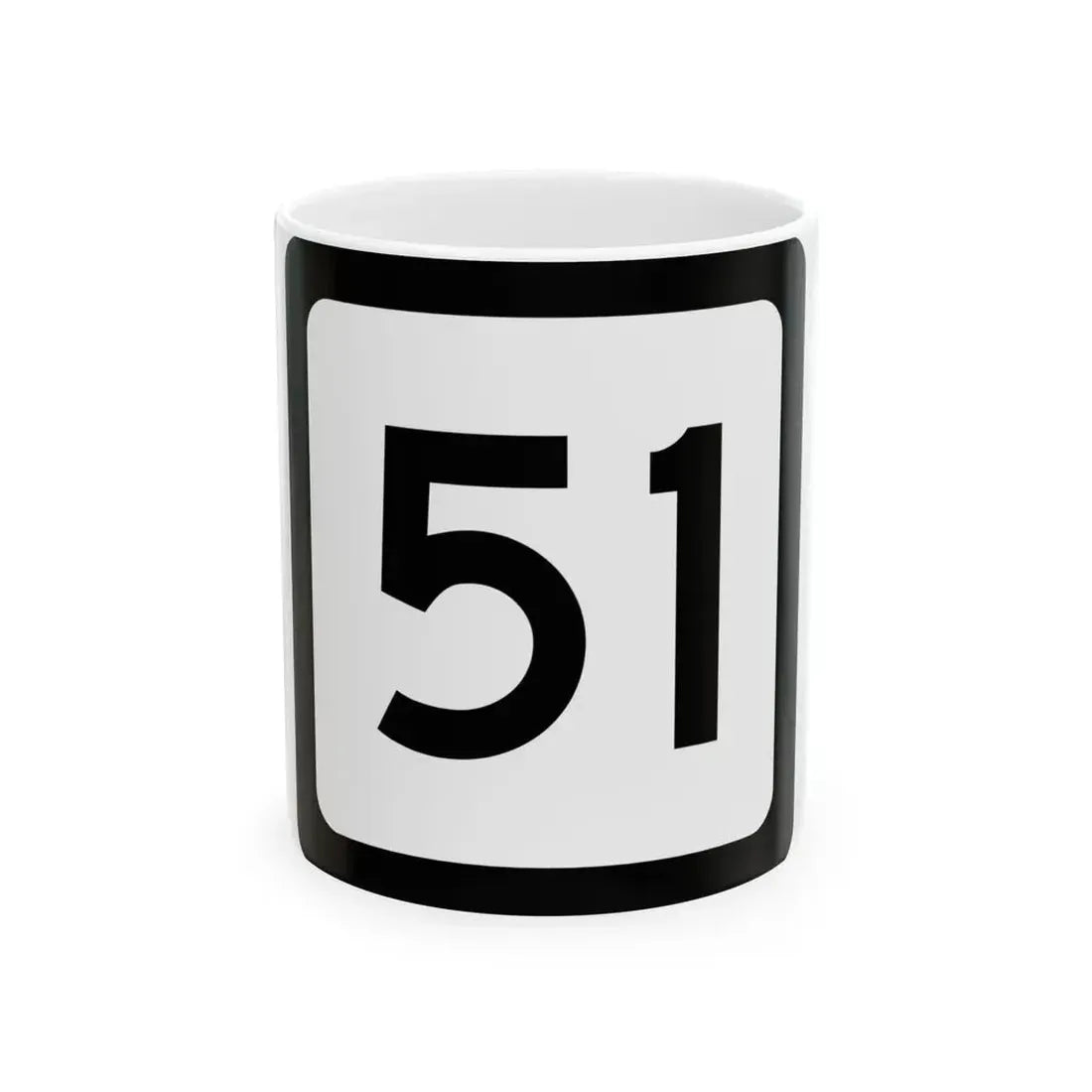WV-51 (Virginia) (Road Sign) White Coffee Mug 11oz - Go Mug Yourself