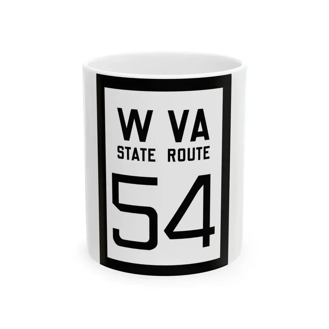 WV-54 1922 (Virginia) (Road Sign) White Coffee Mug 11oz - Go Mug Yourself