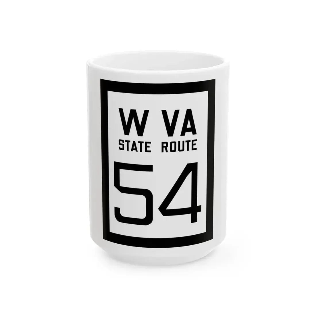WV-54 1922 (Virginia) (Road Sign) White Coffee Mug 15oz - Go Mug Yourself