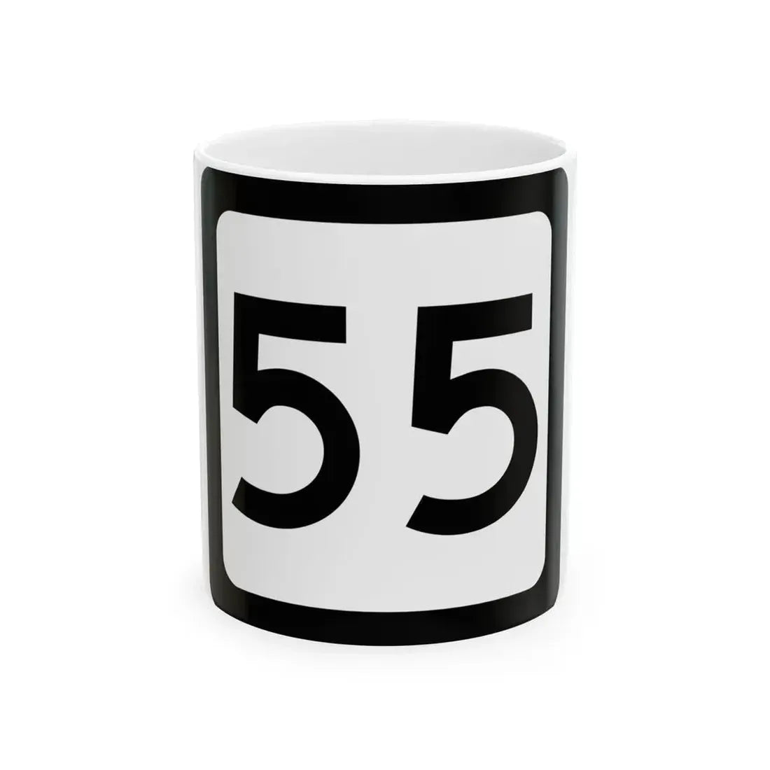 WV-55 (Virginia) (Road Sign) White Coffee Mug 11oz - Go Mug Yourself