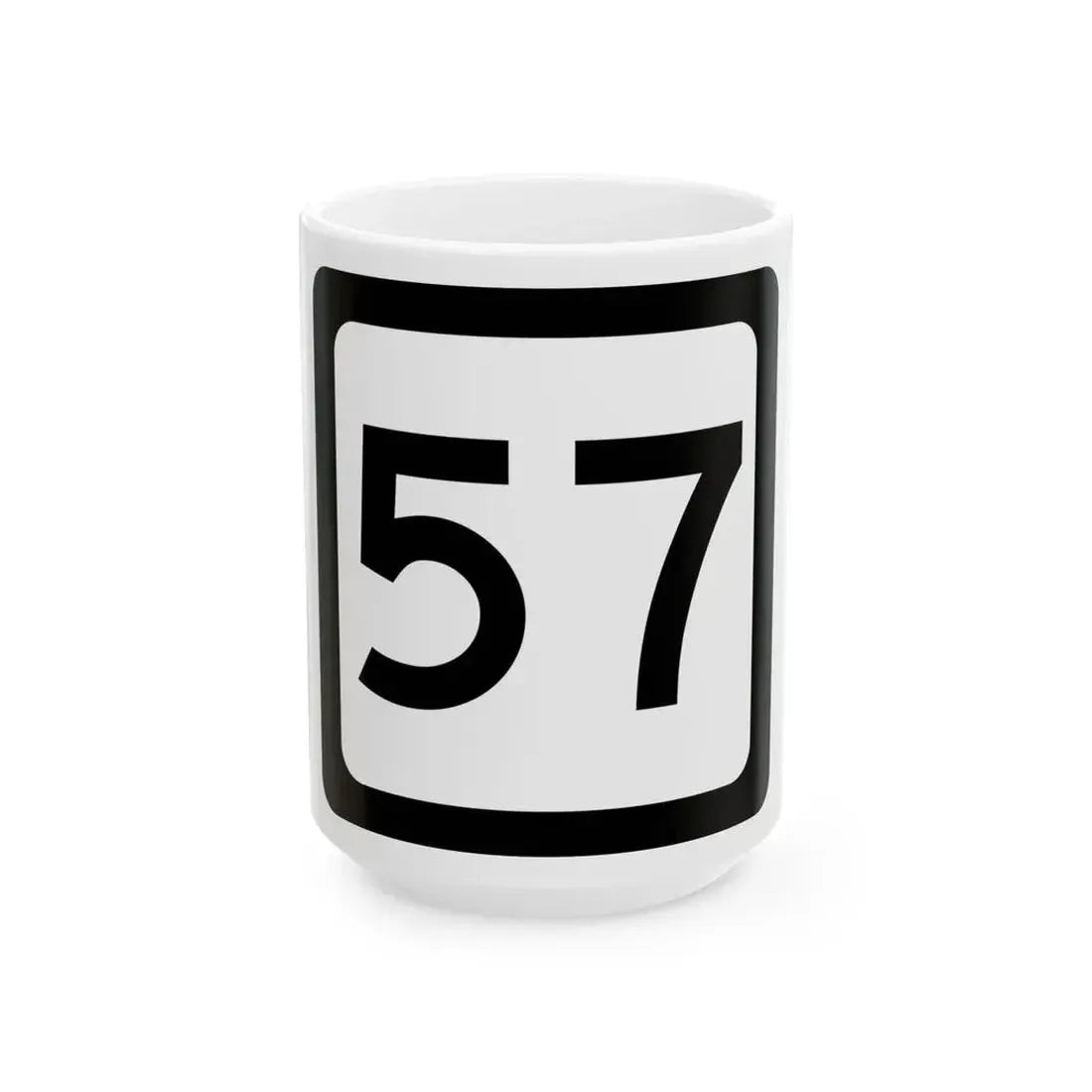 WV-57 (Virginia) (Road Sign) White Coffee Mug 15oz - Go Mug Yourself