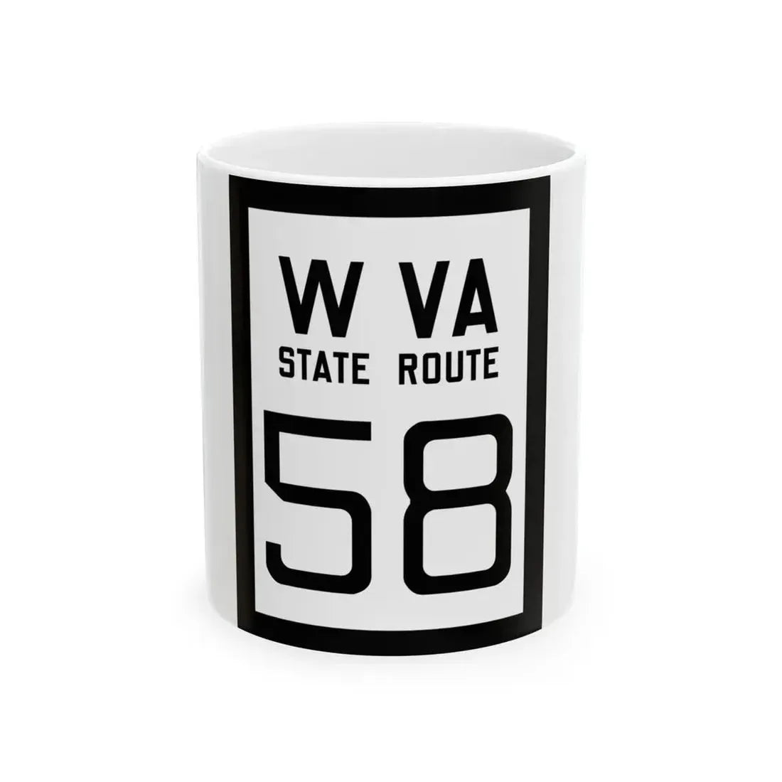 WV-58 1922 (Virginia) (Road Sign) White Coffee Mug 11oz - Go Mug Yourself
