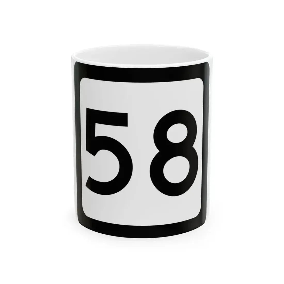 WV-58 (Virginia) (Road Sign) White Coffee Mug 11oz - Go Mug Yourself
