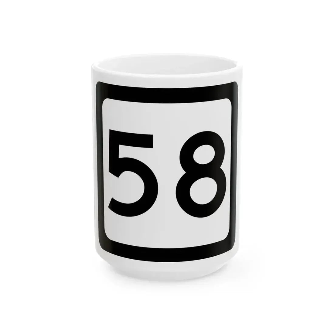 WV-58 (Virginia) (Road Sign) White Coffee Mug 15oz - Go Mug Yourself