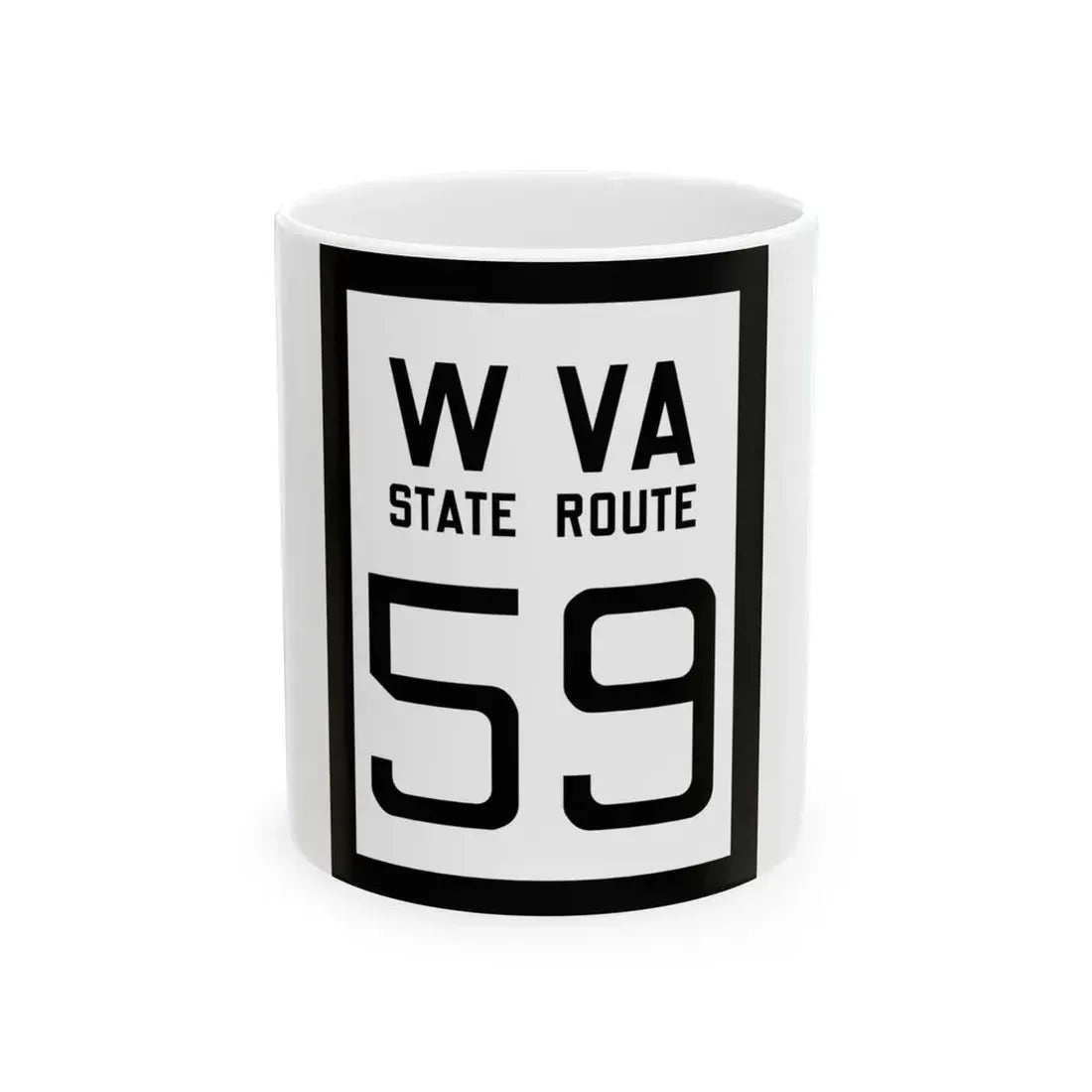 WV-59 1922 (Virginia) (Road Sign) White Coffee Mug 11oz - Go Mug Yourself