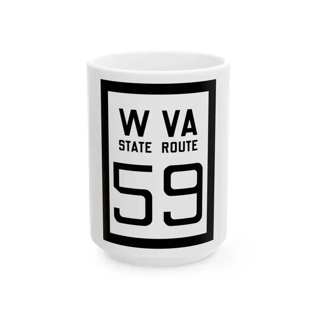 WV-59 1922 (Virginia) (Road Sign) White Coffee Mug 15oz - Go Mug Yourself