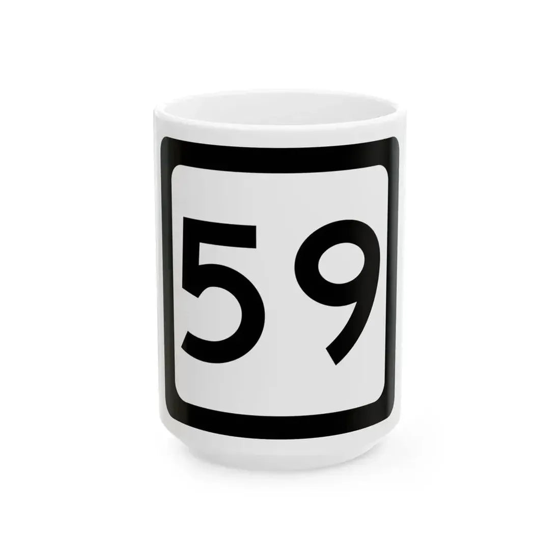 WV-59 (Virginia) (Road Sign) White Coffee Mug 15oz - Go Mug Yourself