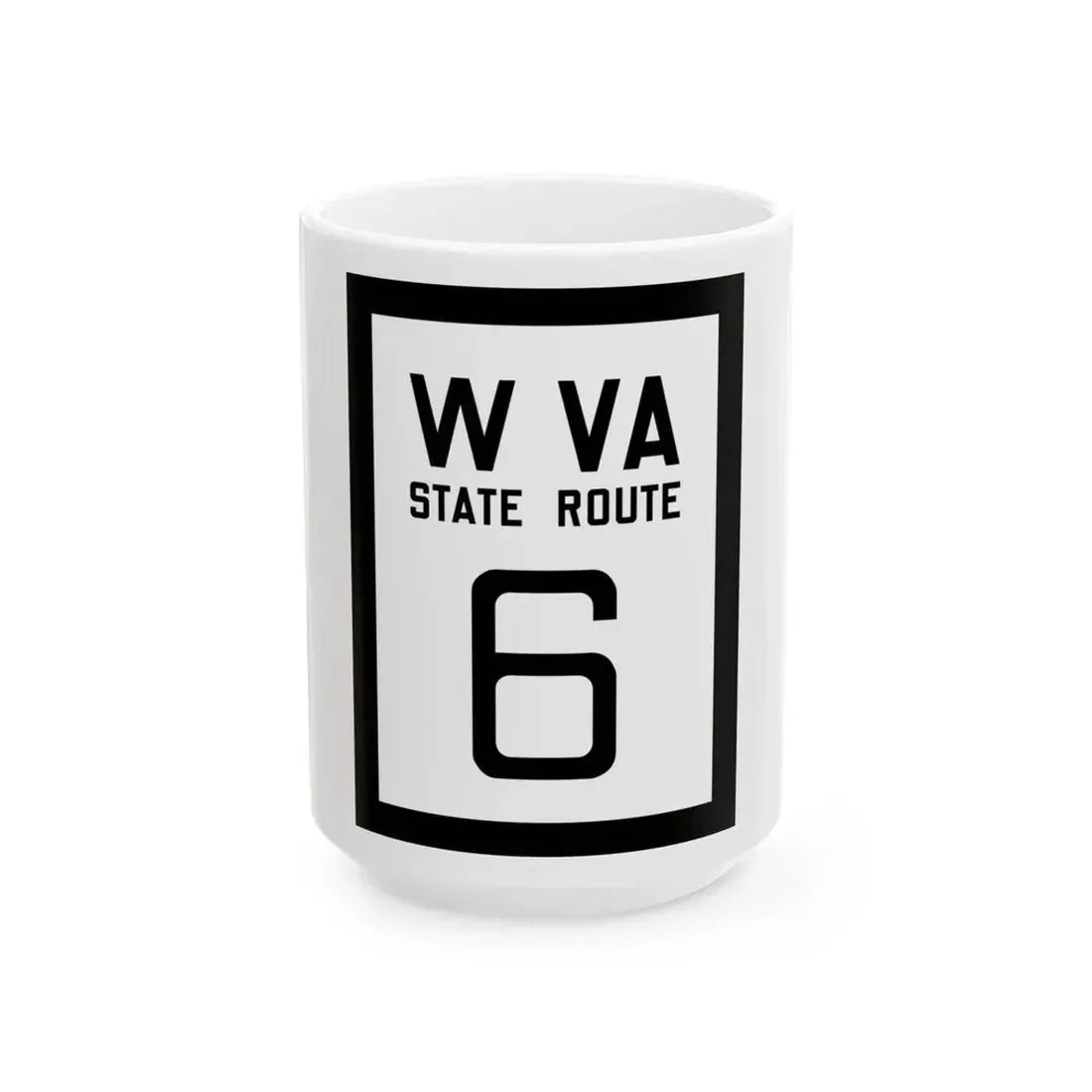 WV-6 1922 (Virginia) (Road Sign) White Coffee Mug 15oz - Go Mug Yourself