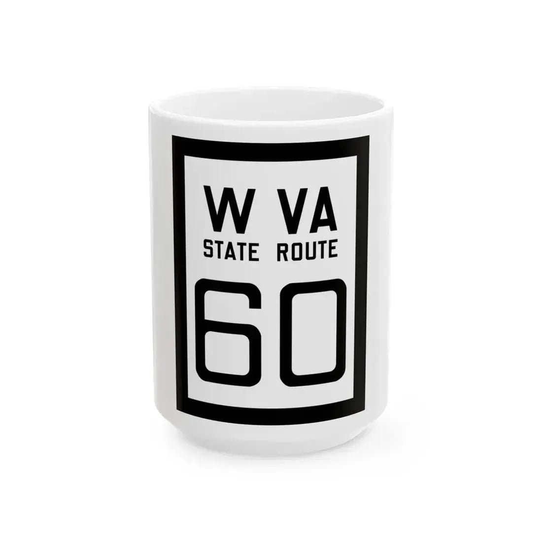 WV-60 1922 (Virginia) (Road Sign) White Coffee Mug 15oz - Go Mug Yourself