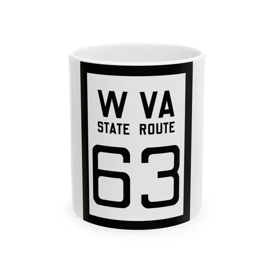 WV-63 1922 (Virginia) (Road Sign) White Coffee Mug 11oz - Go Mug Yourself