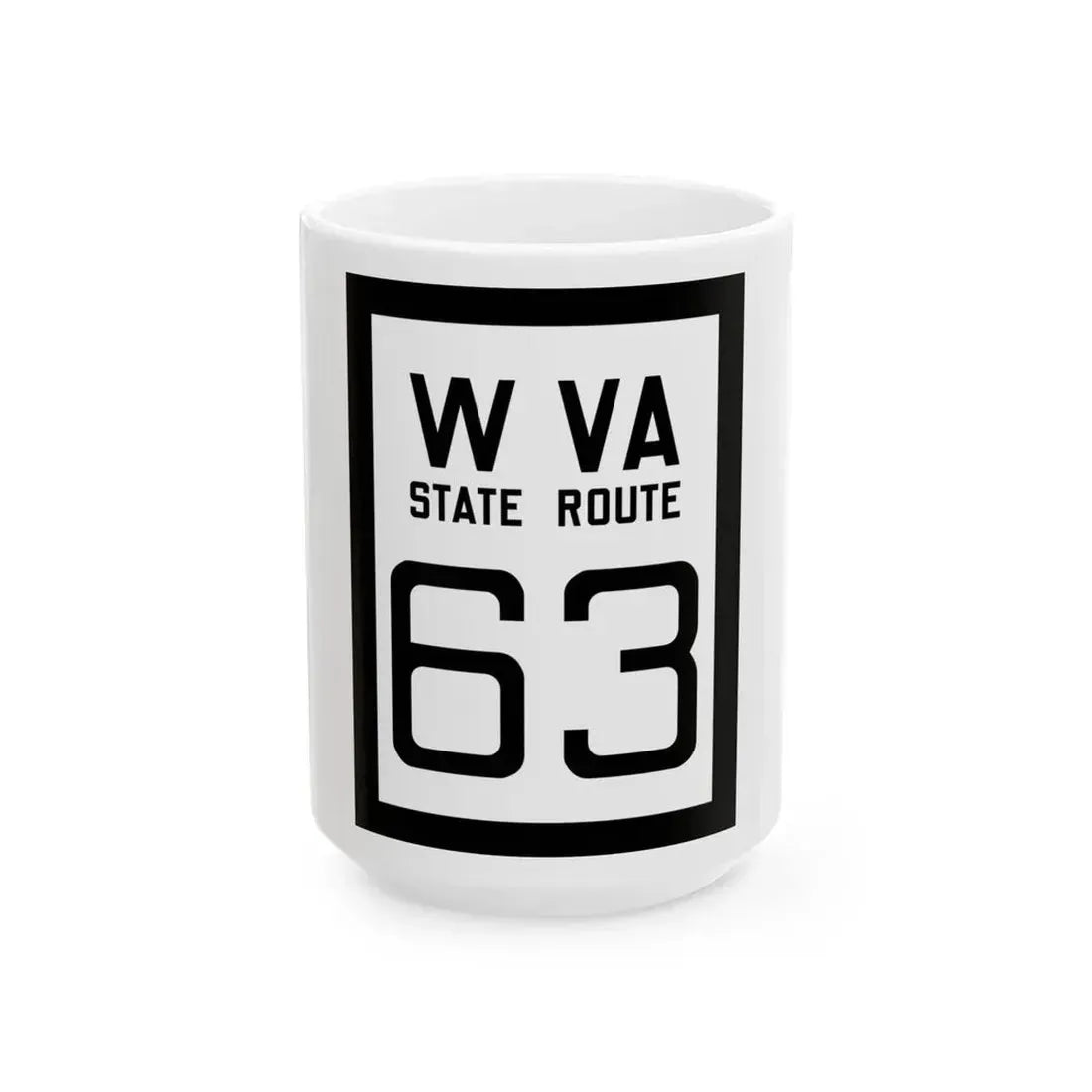 WV-63 1922 (Virginia) (Road Sign) White Coffee Mug 15oz - Go Mug Yourself