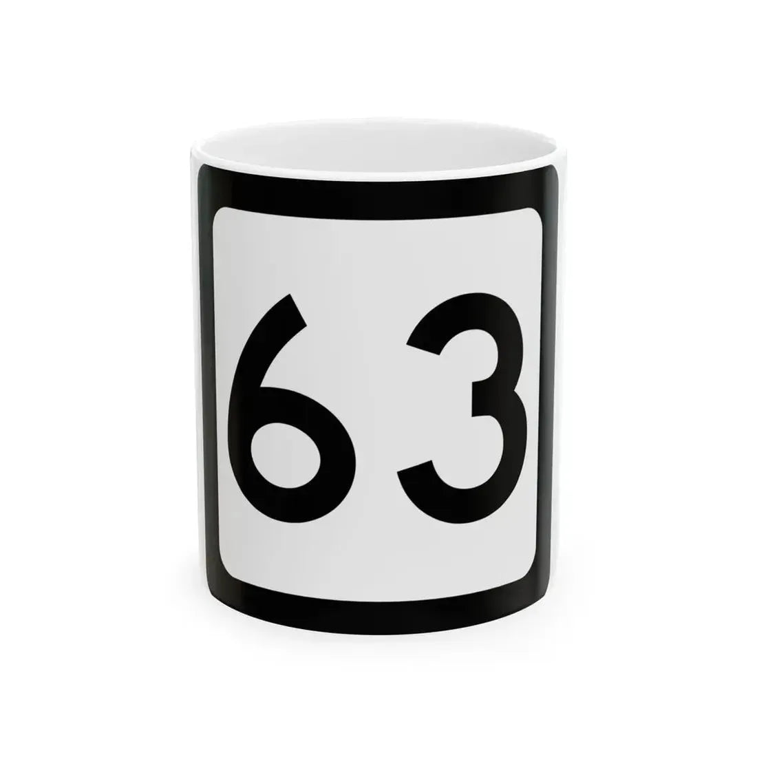 WV-63 (Virginia) (Road Sign) White Coffee Mug 11oz - Go Mug Yourself