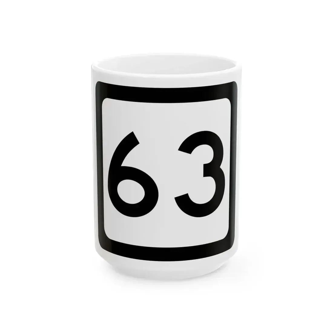 WV-63 (Virginia) (Road Sign) White Coffee Mug 15oz - Go Mug Yourself