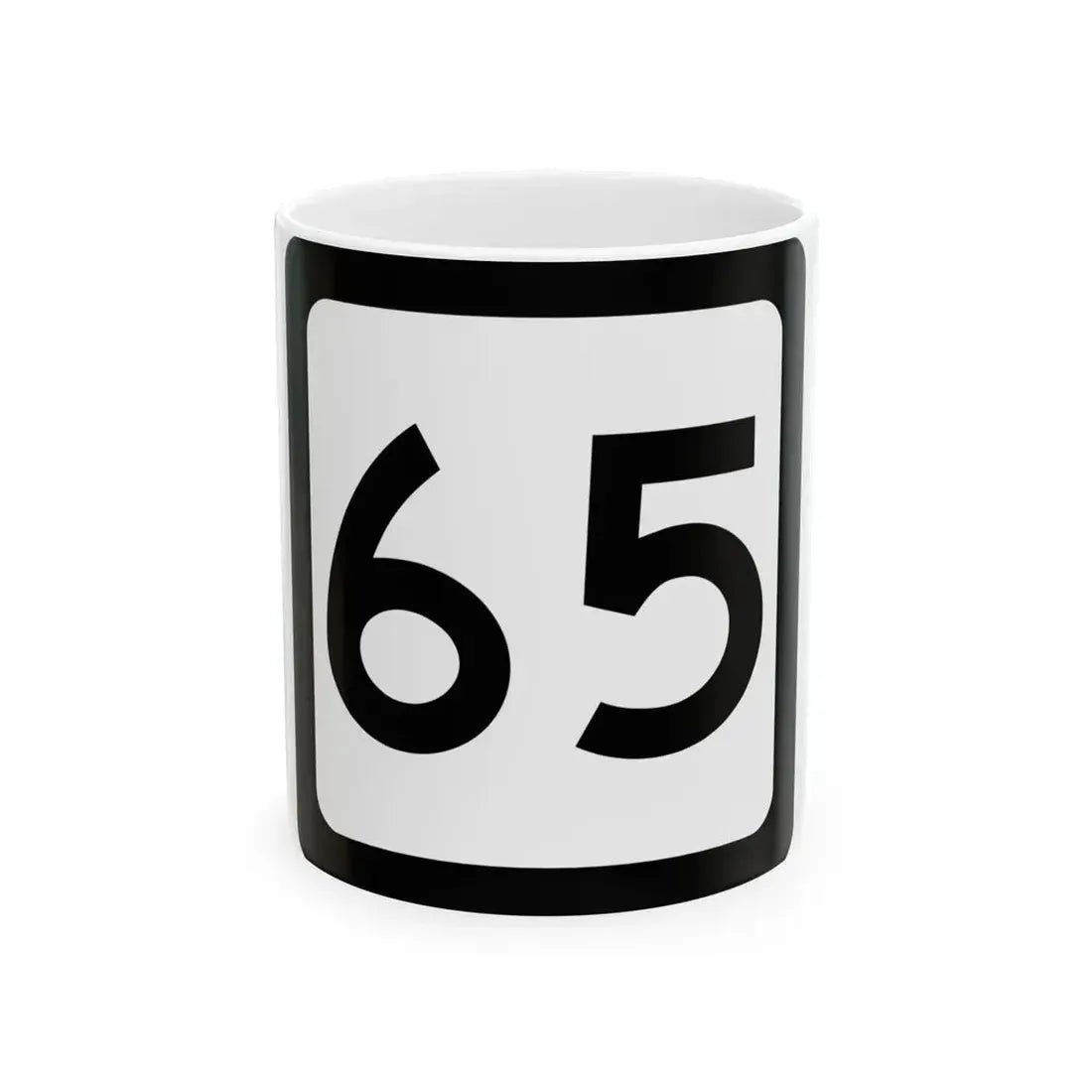 WV-65 (Virginia) (Road Sign) White Coffee Mug 11oz - Go Mug Yourself