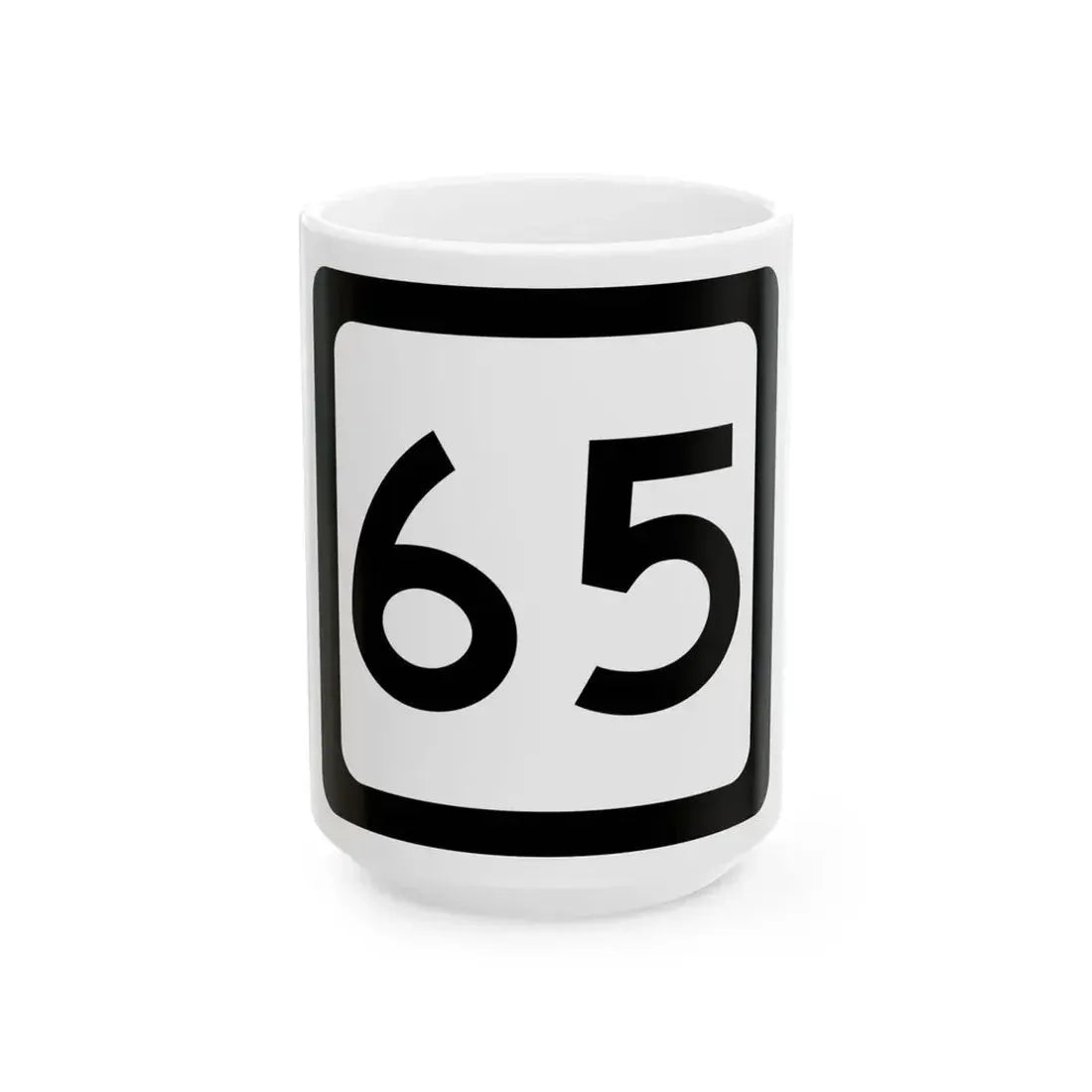 WV-65 (Virginia) (Road Sign) White Coffee Mug 15oz - Go Mug Yourself