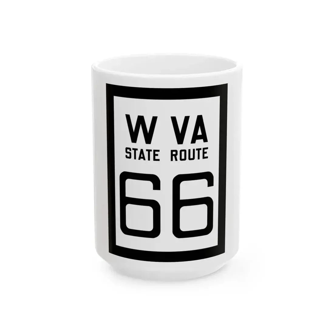 WV-66 1922 (Virginia) (Road Sign) White Coffee Mug 15oz - Go Mug Yourself