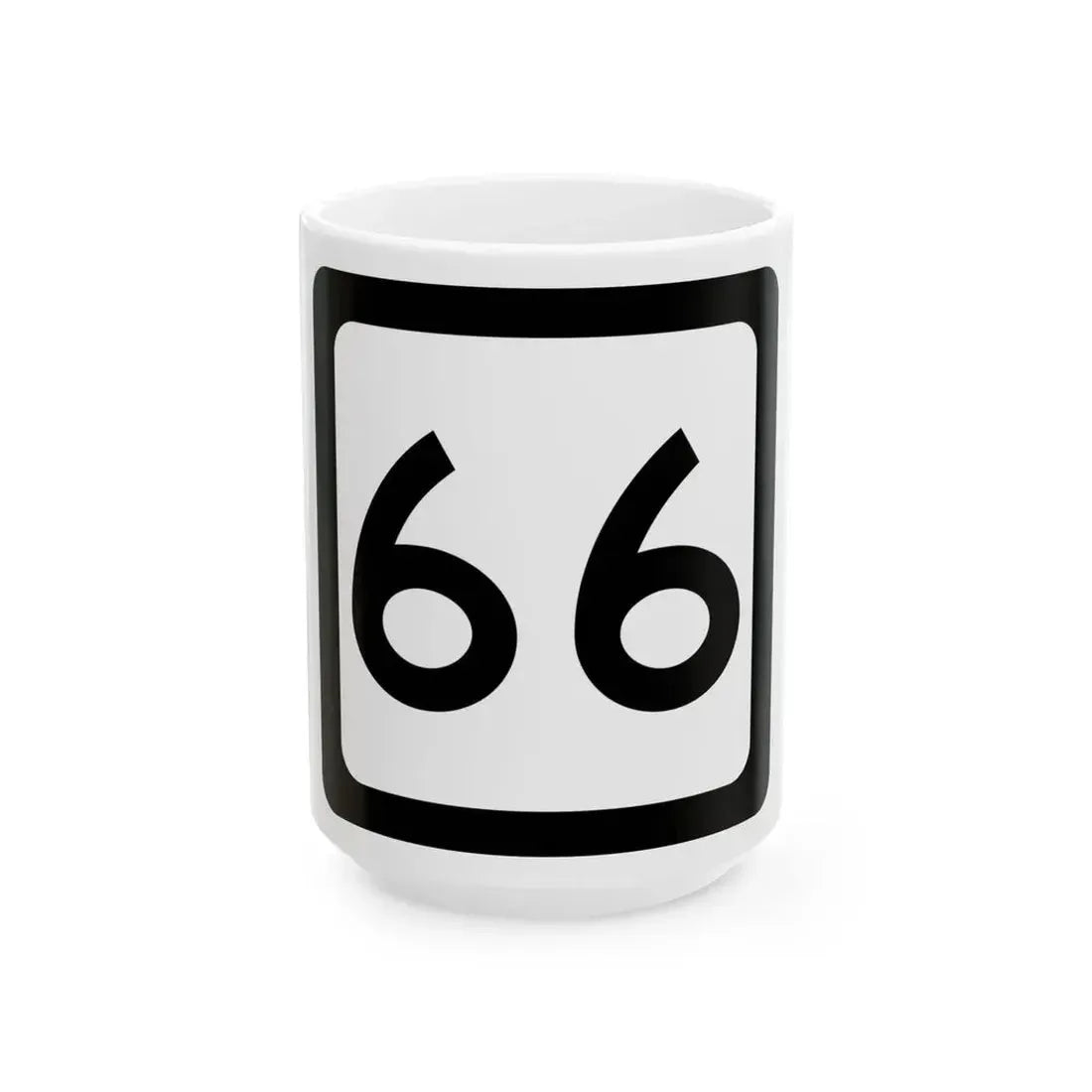 WV-66 (Virginia) (Road Sign) White Coffee Mug 15oz - Go Mug Yourself