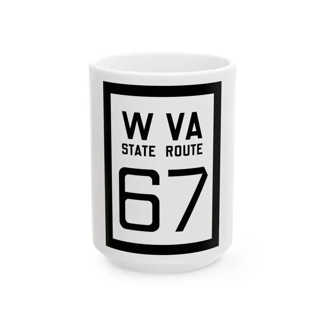 WV-67 1922 (Virginia) (Road Sign) White Coffee Mug 15oz - Go Mug Yourself