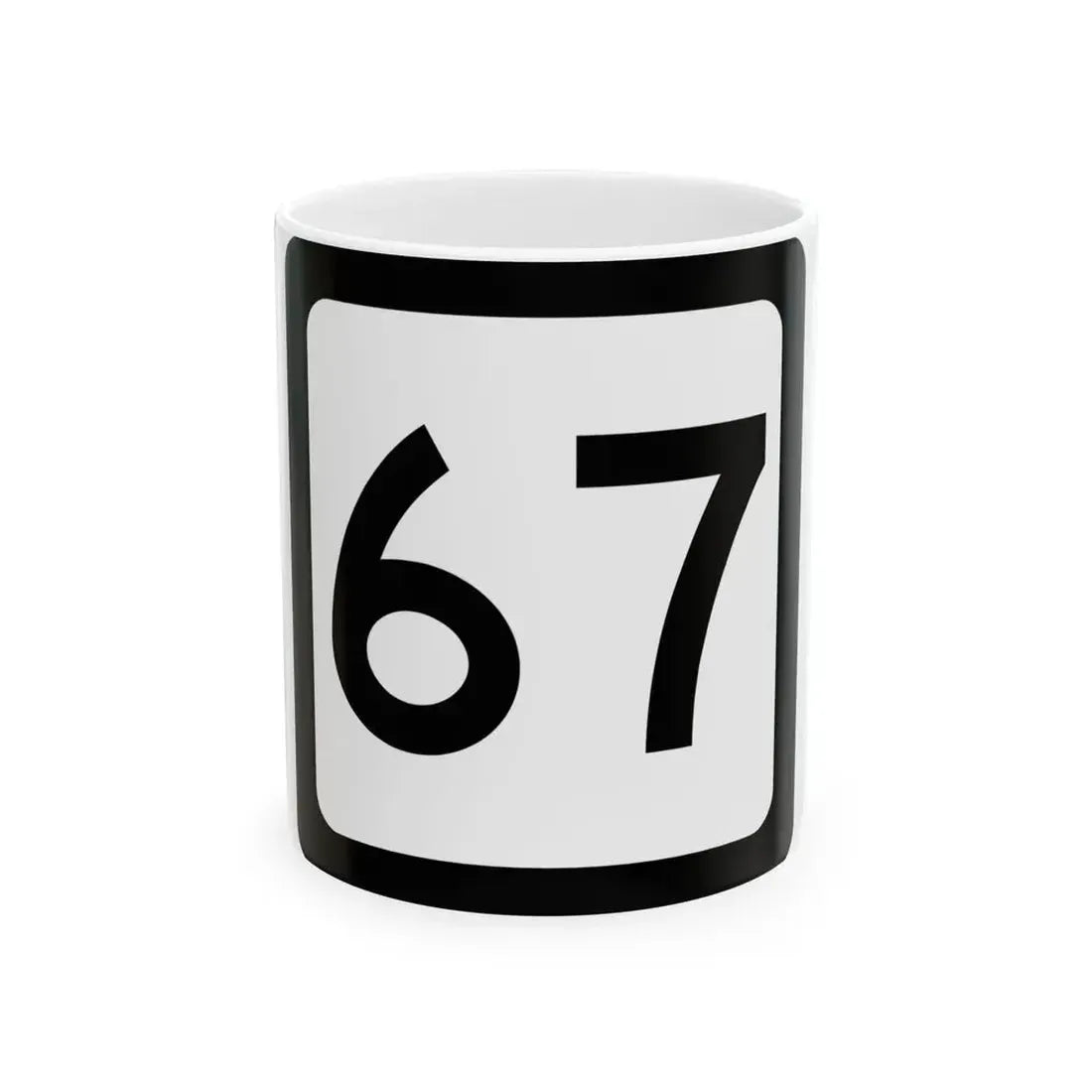 WV-67 (Virginia) (Road Sign) White Coffee Mug 11oz - Go Mug Yourself