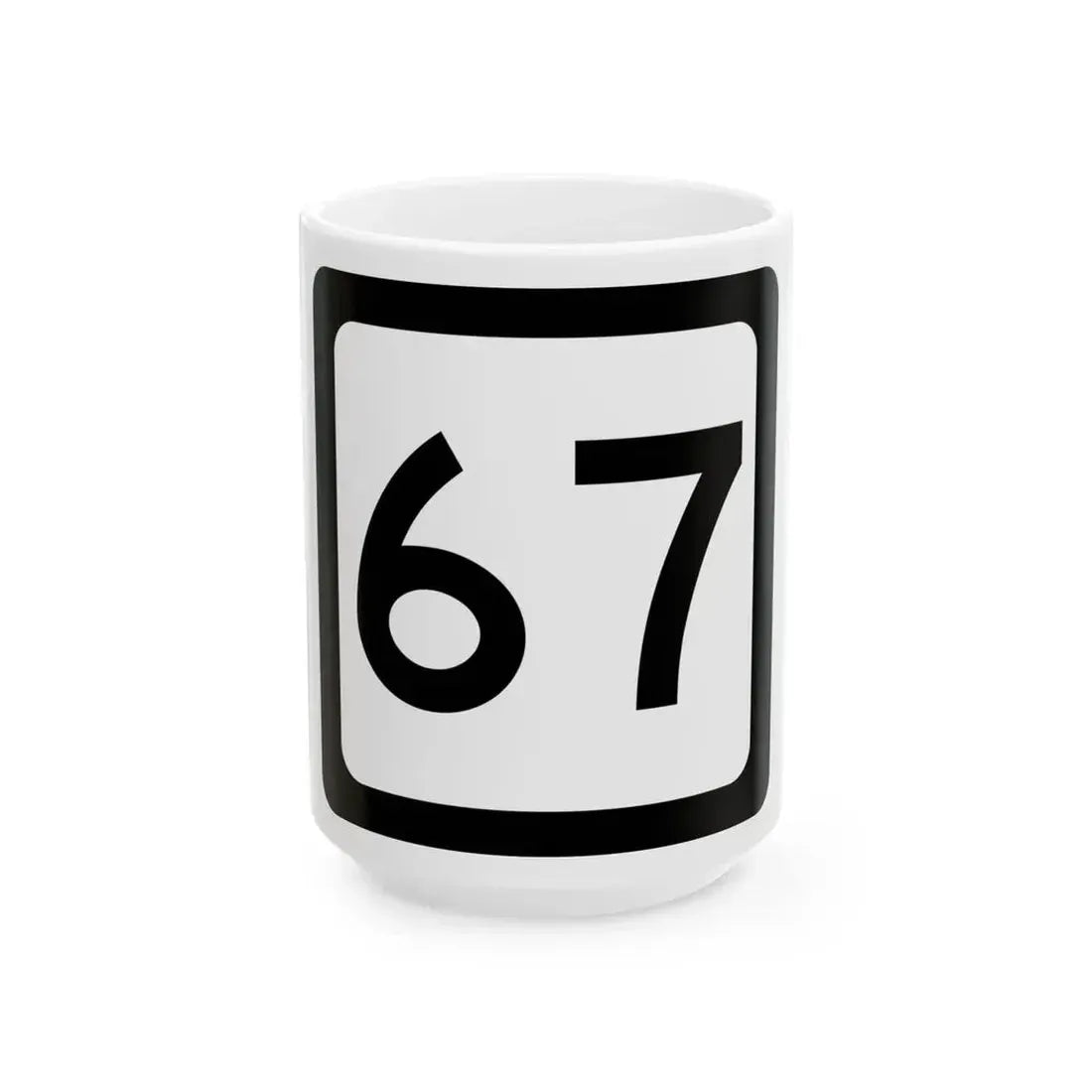 WV-67 (Virginia) (Road Sign) White Coffee Mug 15oz - Go Mug Yourself